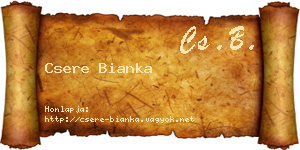 Csere Bianka névjegykártya