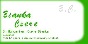 bianka csere business card